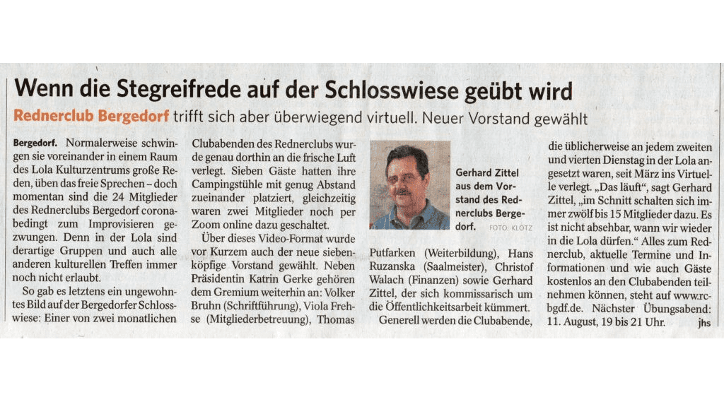 Titelbild: Die „Bergedorfer Zeitung“ berichtet.